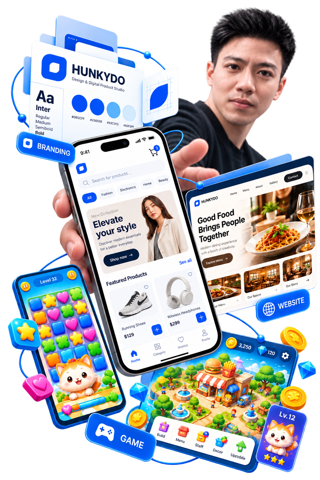 Hunkydo — kết nối Branding, Website và Game Design